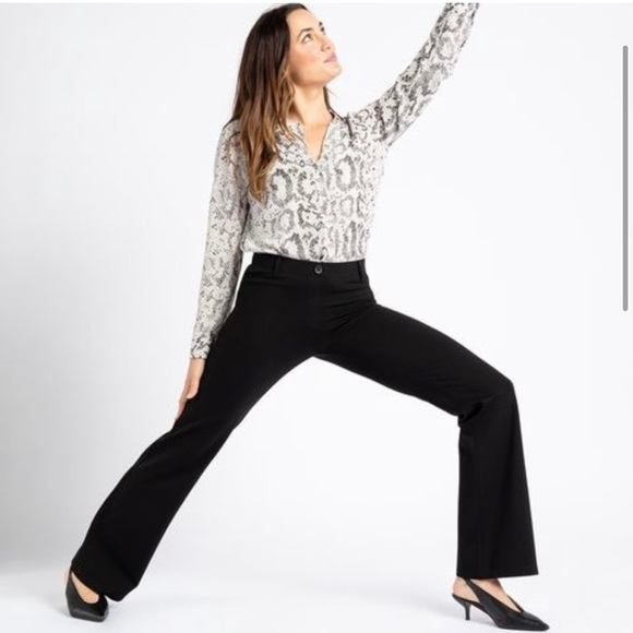 Betabrand Dress Pant Yoga Pants Boot Cut Classic in Black , Small Petite - Picture 1 of 13